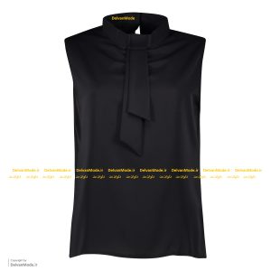 تاپ زنانه مدل کرواتی بسته به رنگ مشکی یا شومیز بدون استین